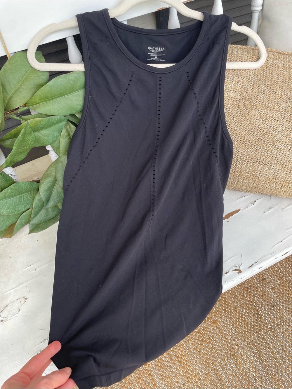 Athleta BLACK Foothill Seamless Tank Top, Versatile Back, Women’s SIZE M